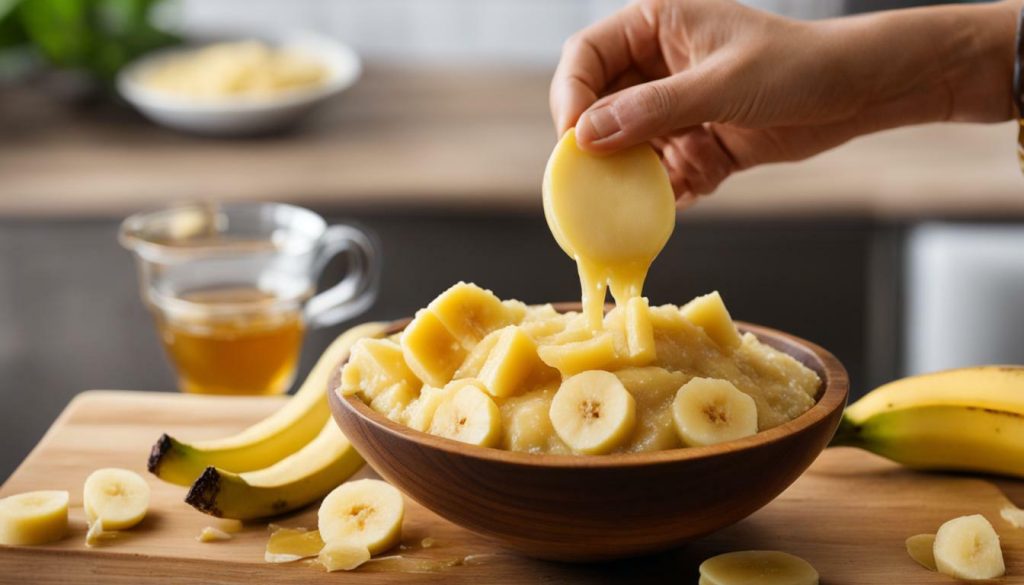 Banana and honey hair mask