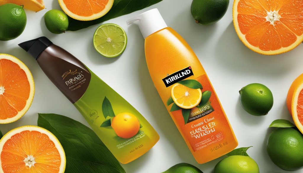 Kirkland Citrus Body Wash Packaging