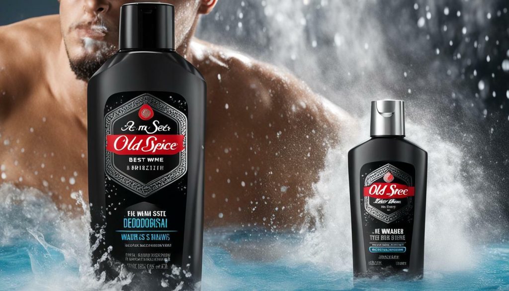 Old Spice body wash for deodorizing