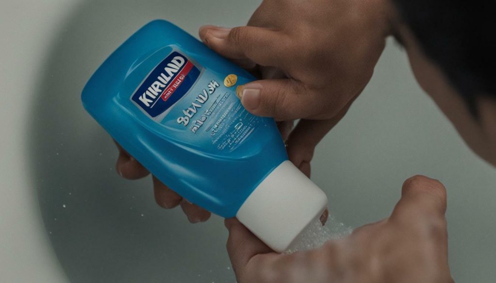 Opening Kirkland Body Wash with a Sealed Cap