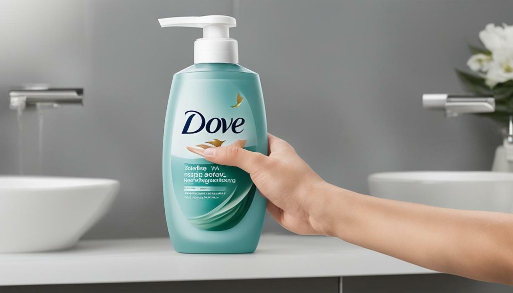 Prepare Dove body wash pump bottle