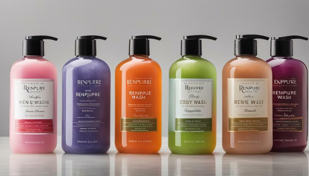 Renpure body wash bottles