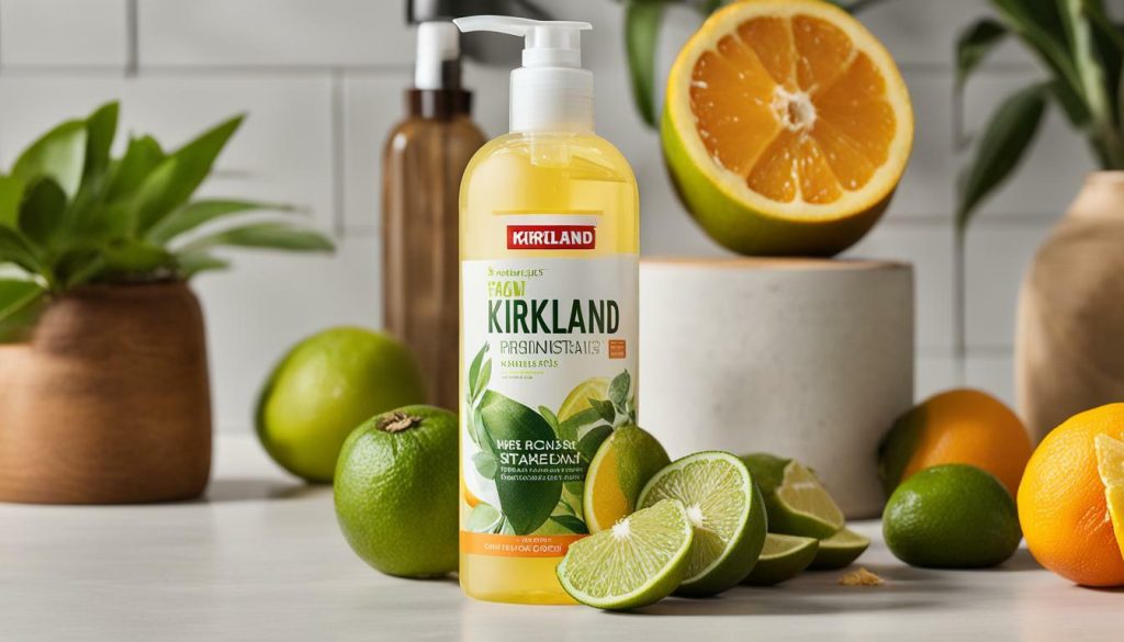 Sustainability efforts of Kirkland citrus body wash