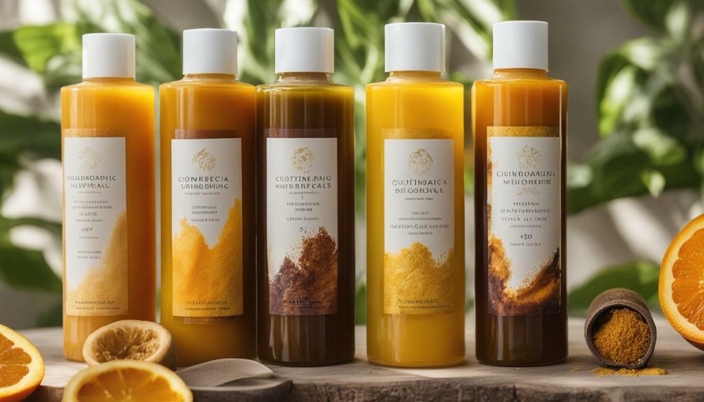 Turmeric body wash variations