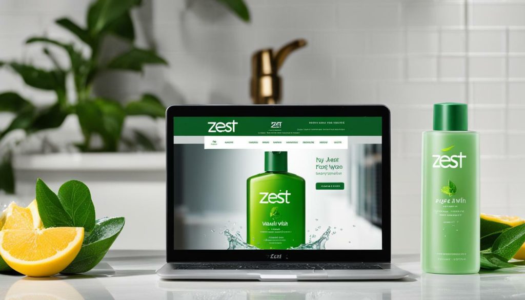 Zest Body Wash on Zest Official Website