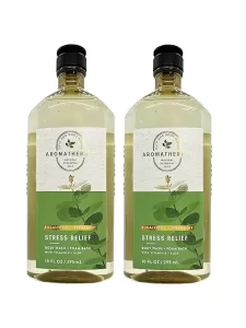 Bath and Body Works 2 Pack Aromatherapy Stress Relief Eucalyptus & Spearmint Shower Gel