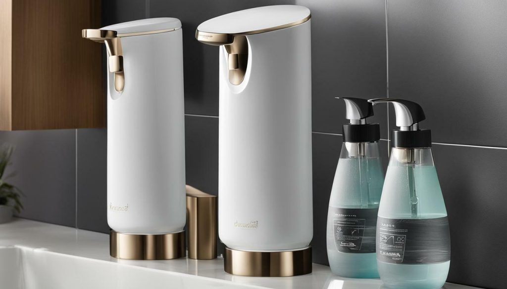 body wash and hand soap dispensers