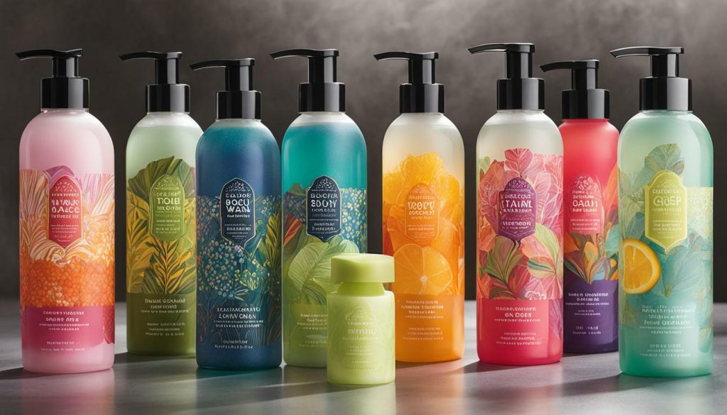 body wash fragrance and hand soap varieties