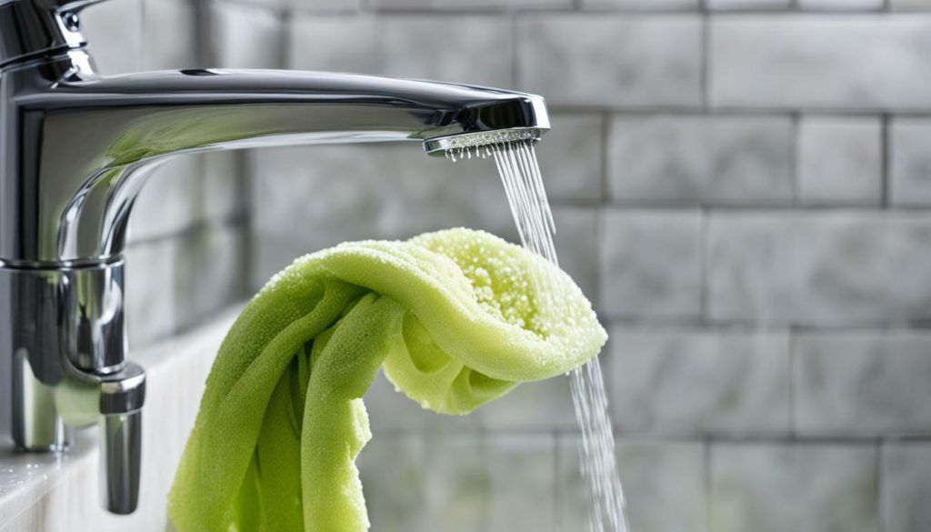 loofah and washcloth