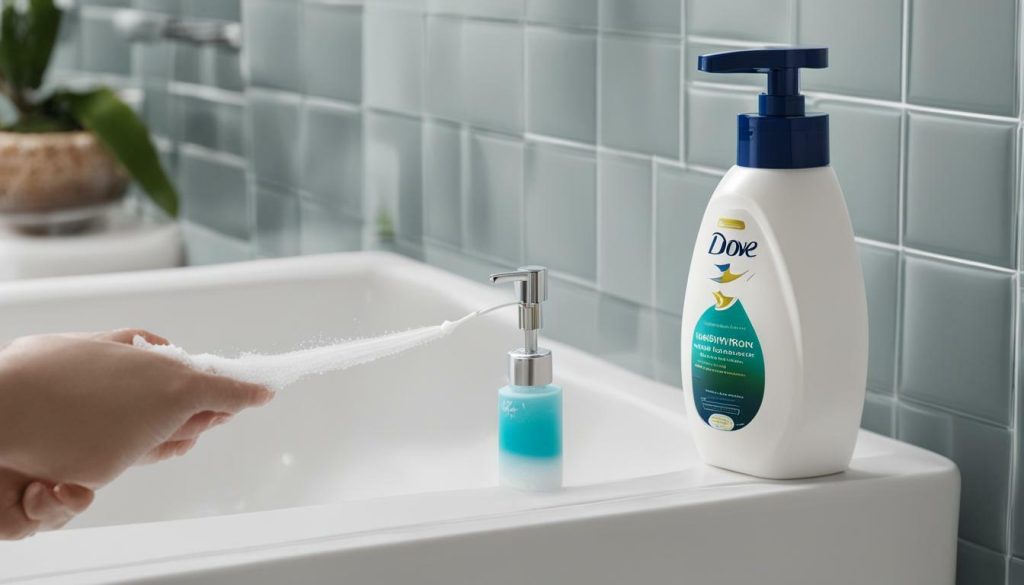 step-by-step guide to opening Dove body wash pump bottle