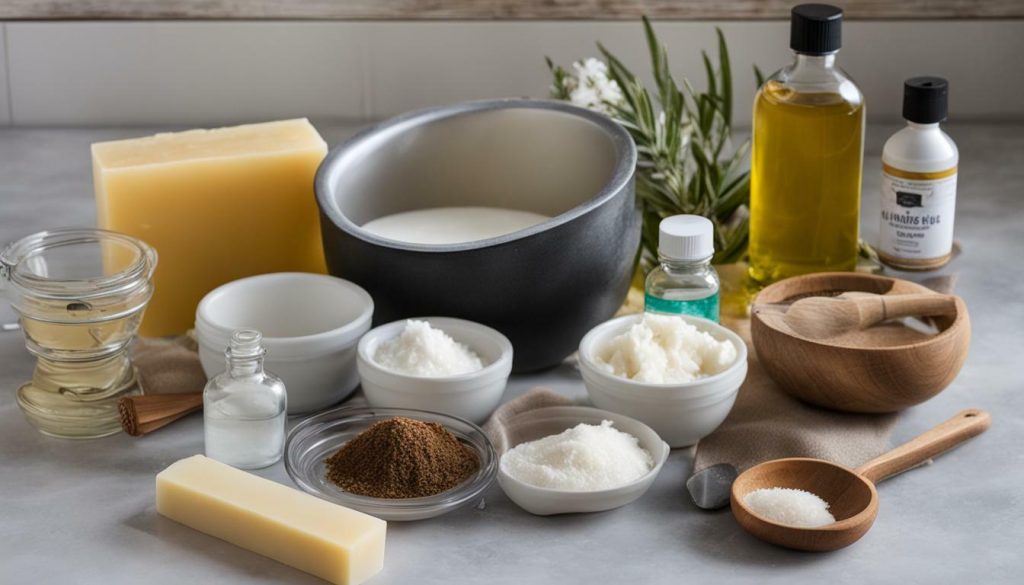 supplies for turning body wash into bar soap